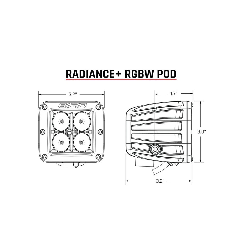 Rigid Radiance+ RGBW Pod Lights for ATV/UTV (2020–2023)