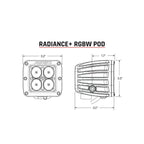 Rigid Radiance+ RGBW Pod Lights for ATV/UTV (2020–2023)