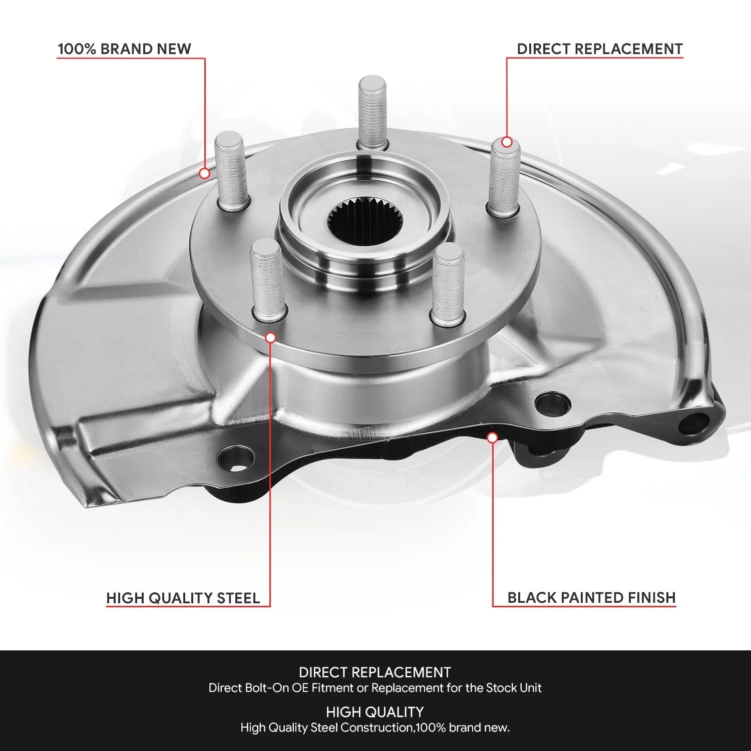 Front Right Loaded Wheel Bearing Knuckle for Dodge Caliber Compass Patriot (2007–2017)