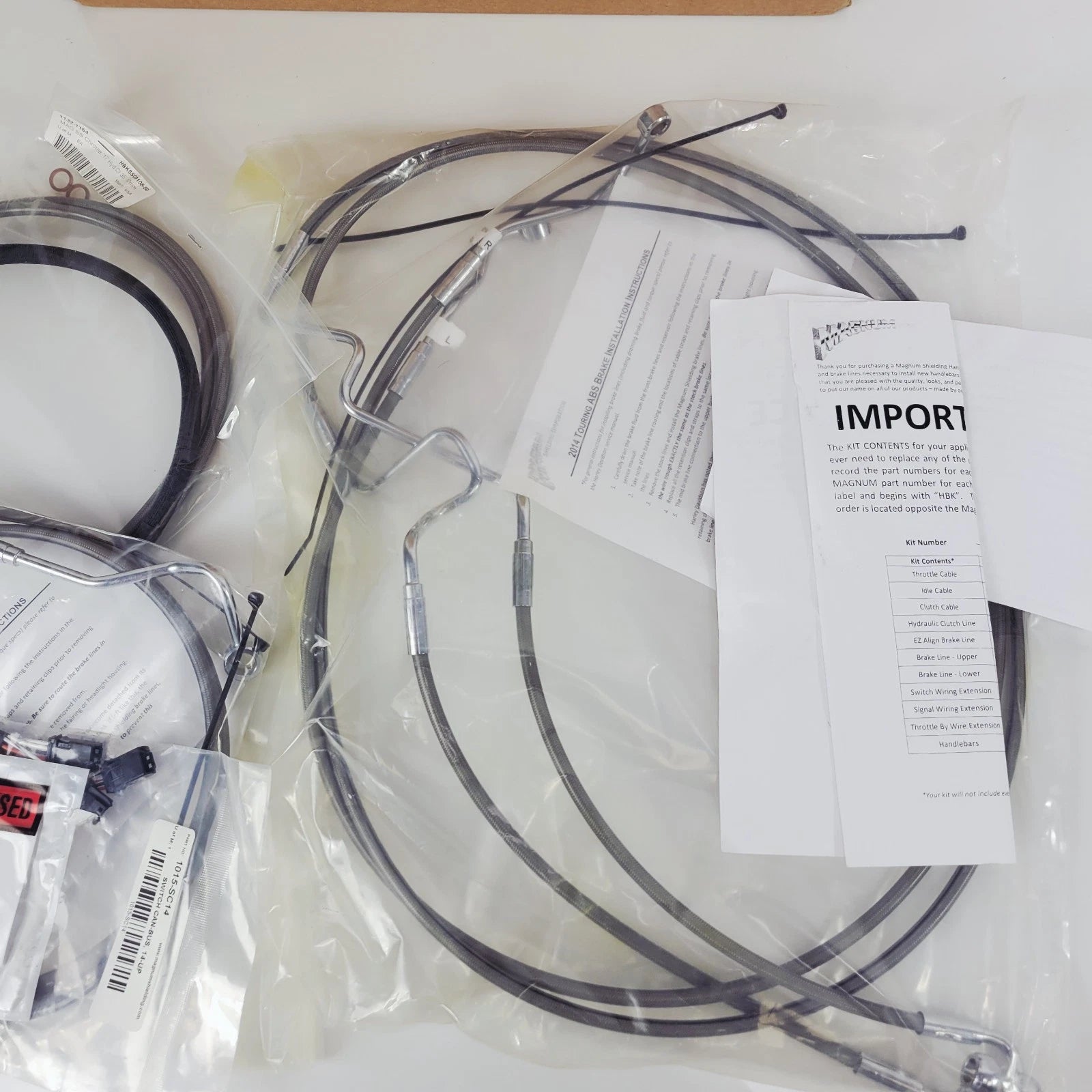 Magnum Handlebar Installation Kit for Harley (2017–2019) 12"-14" Ape Hangers
