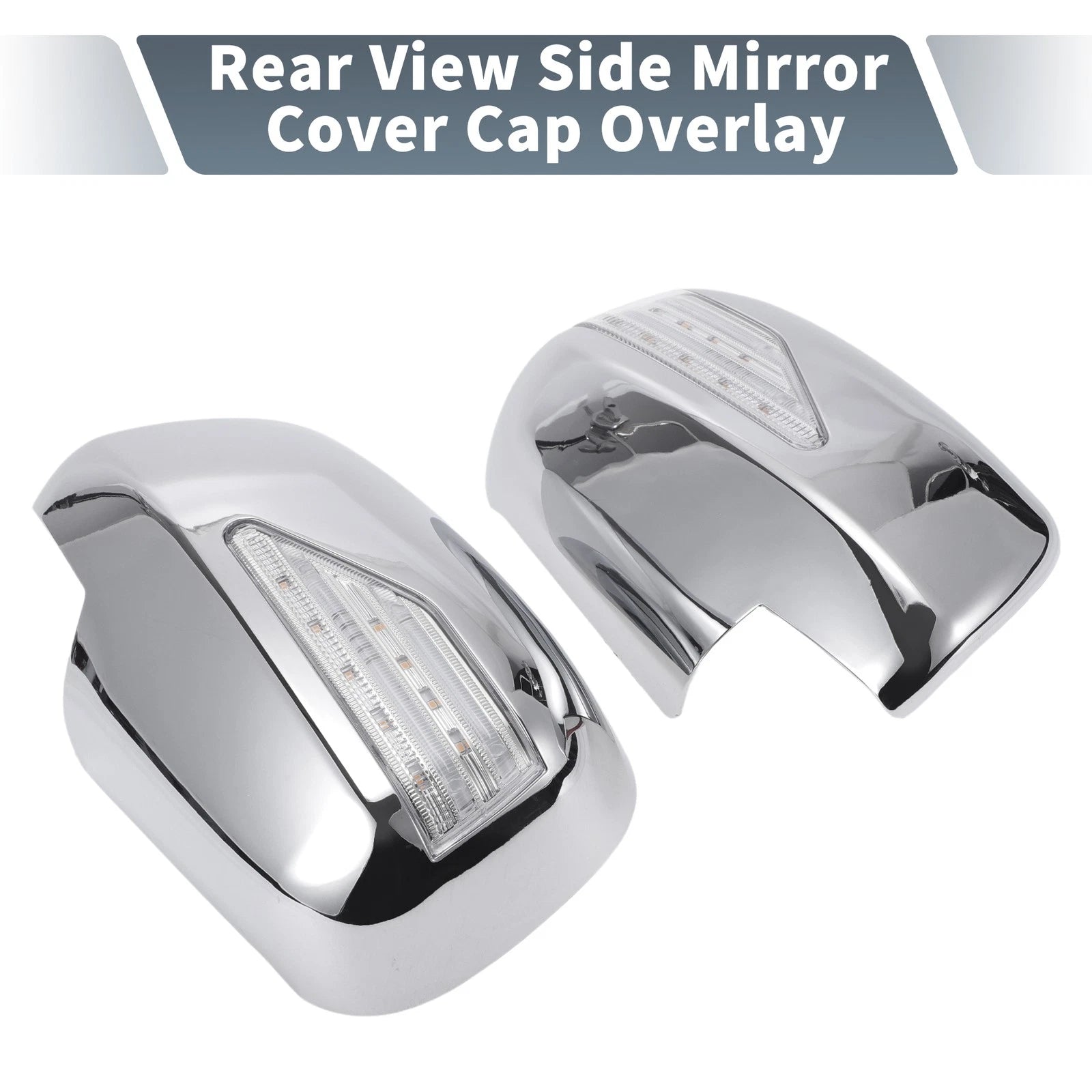 Pair Rearview Mirror Cover Overlay Chrome for Lexus RX330 RX300 (2003)