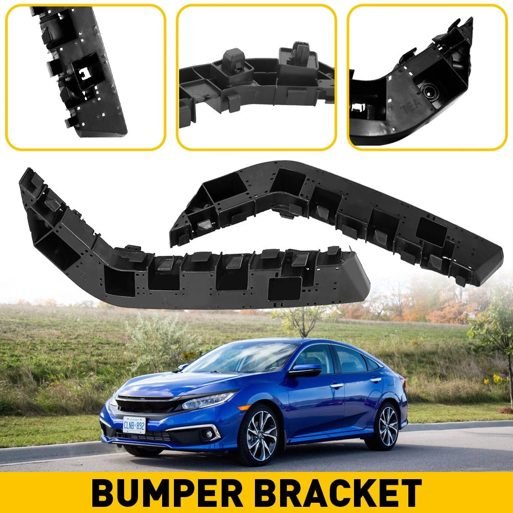 Set of 2 Front Bumper Retainer Brackets for Honda Civic Sedan (2016–2021)