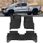 Set of 2 Front Rear Floor Mats for Toyota Tacoma Double Cab (2024–2026)