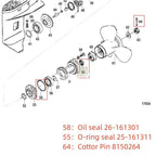Lower Unit Seal Kit for Mercury Outboard 25HP 30HP (2-Stroke) 26-161301