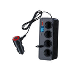 4X Car Outlet Charger 120W with Voltage Monitor for 12V 24V Cars