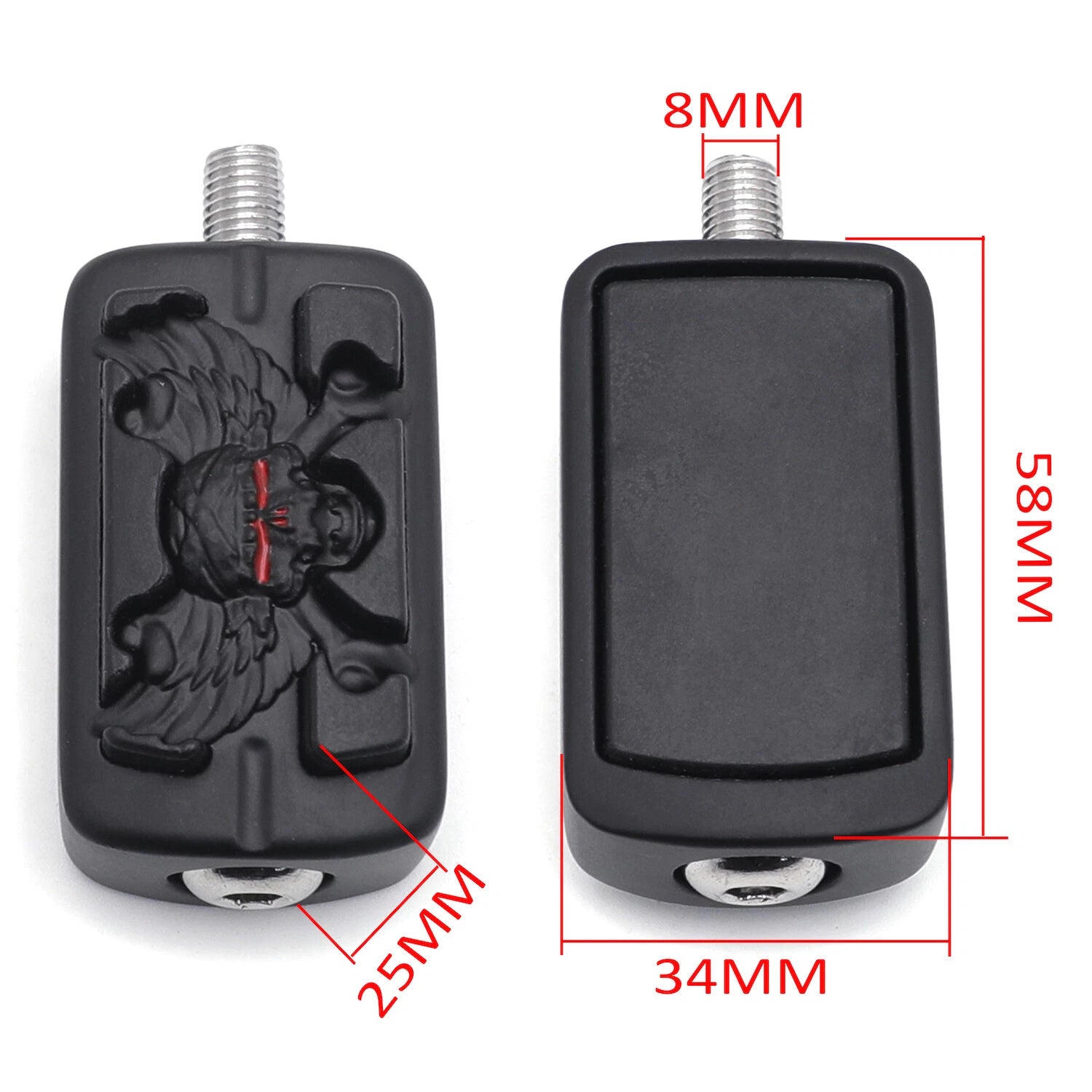 Black Zombie FootPeg Shifter Peg for Harley Street Bob FXDB (2012–2017)