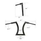 20" Rise 2" Ape Hanger Handlebar & 3.5" Riser for Harley Sportster (1988–2023)