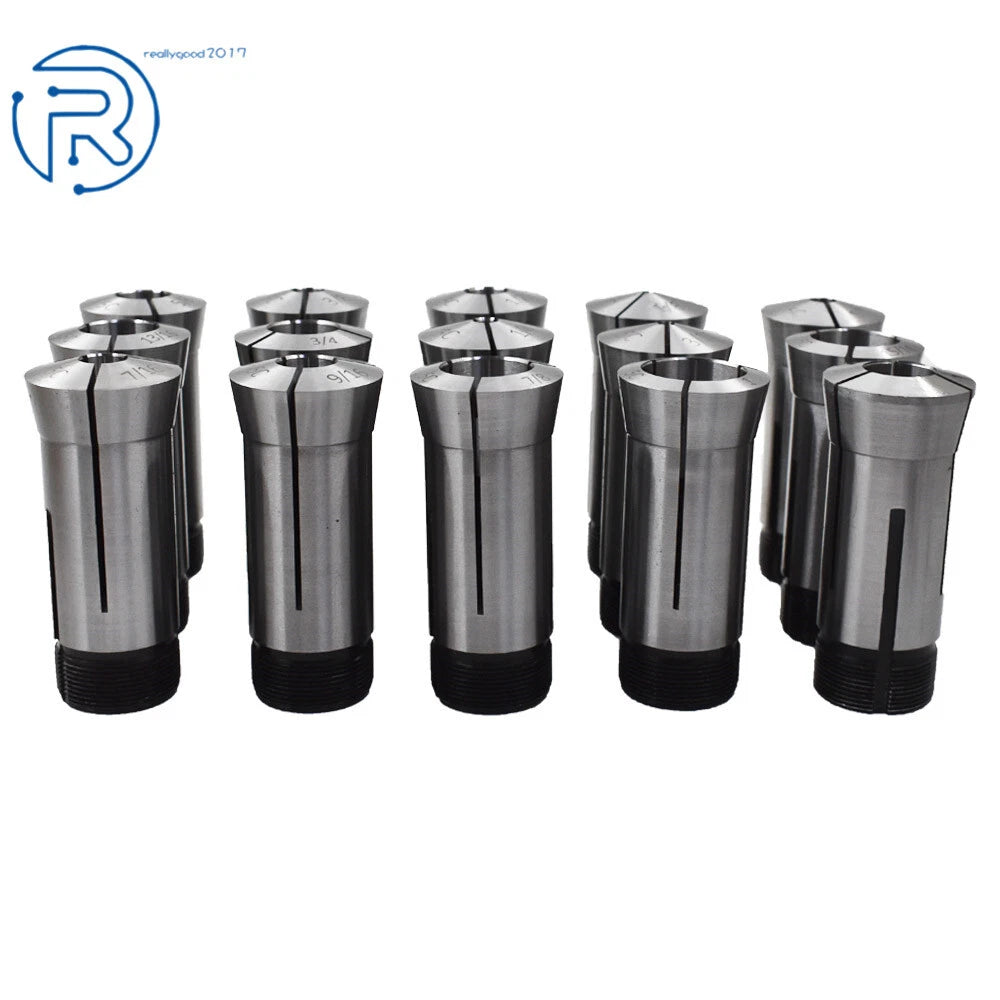 Set of 15 High Precision 5C Round Collets for Various Applications