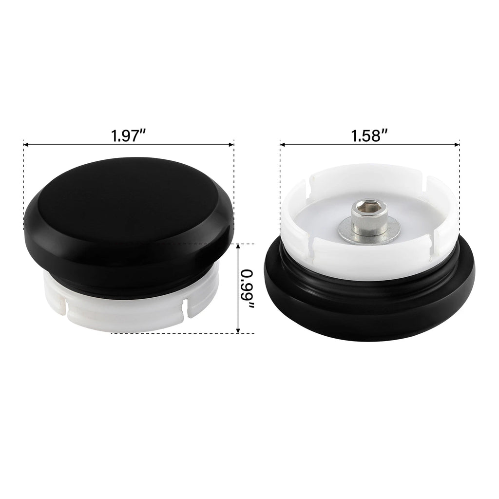 Swingarm Pivot Bolt Covers for Harley Sportster S RH1250 (2021–2026) Vivid Black