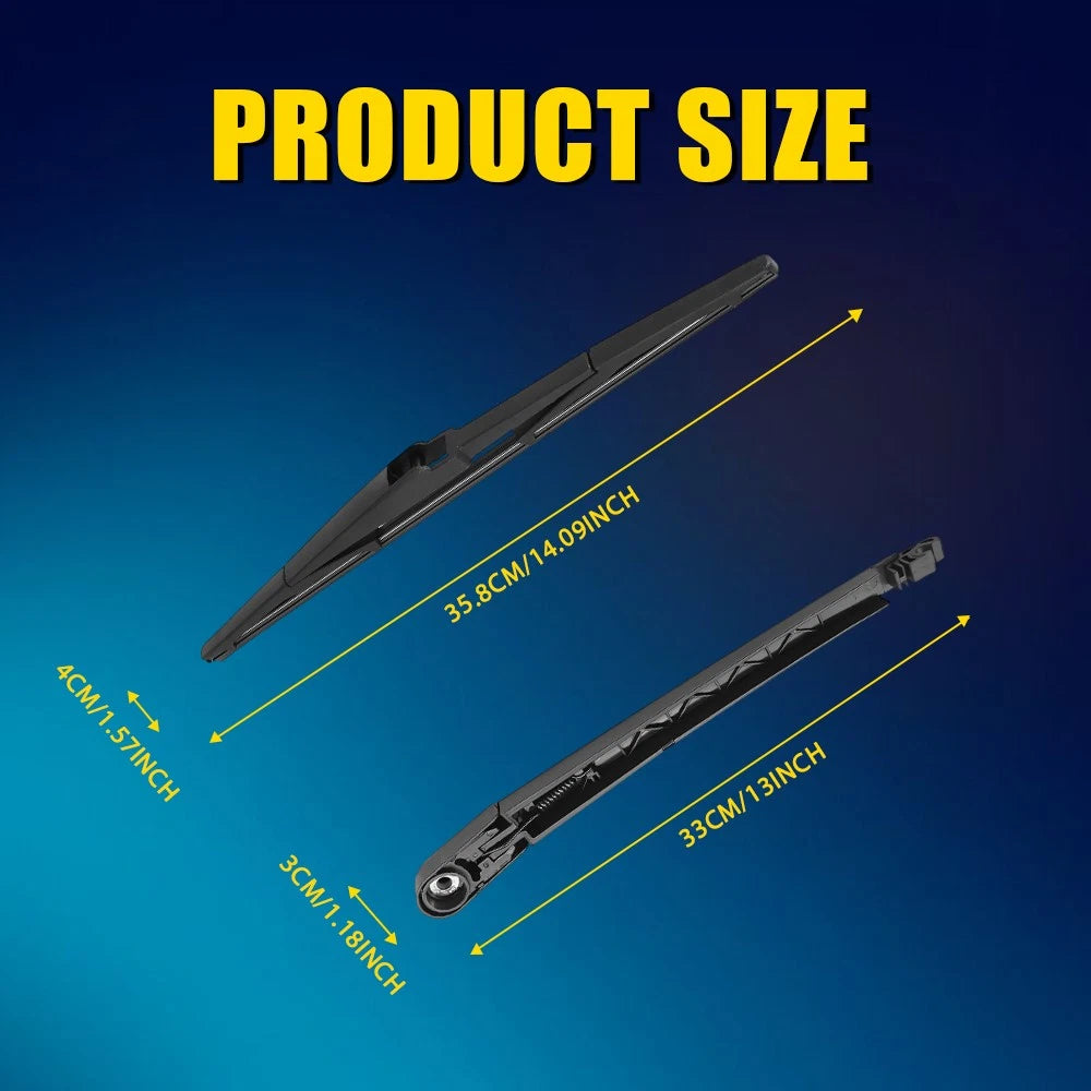 Rear Wiper Arm and Blade Set 14" for Mazda CX-9 (2009–2020)