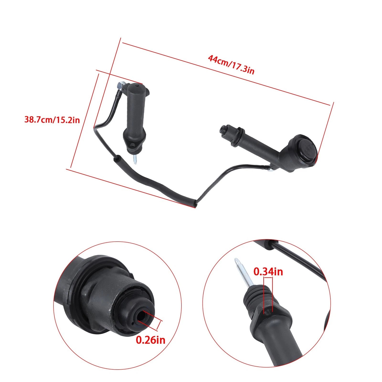 Clutch Master & Slave Cylinder Assembly for Chevy S10 GMC Sonoma (1994-2004)