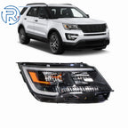 Right Side Black Housing Halogen Headlight w/LED DRL for Ford Explorer (2016–2019)