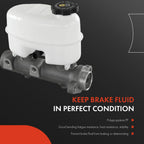 Brake Master Cylinder with Reservoir & Sensor for Silverado 2500 HD (2009-2013)