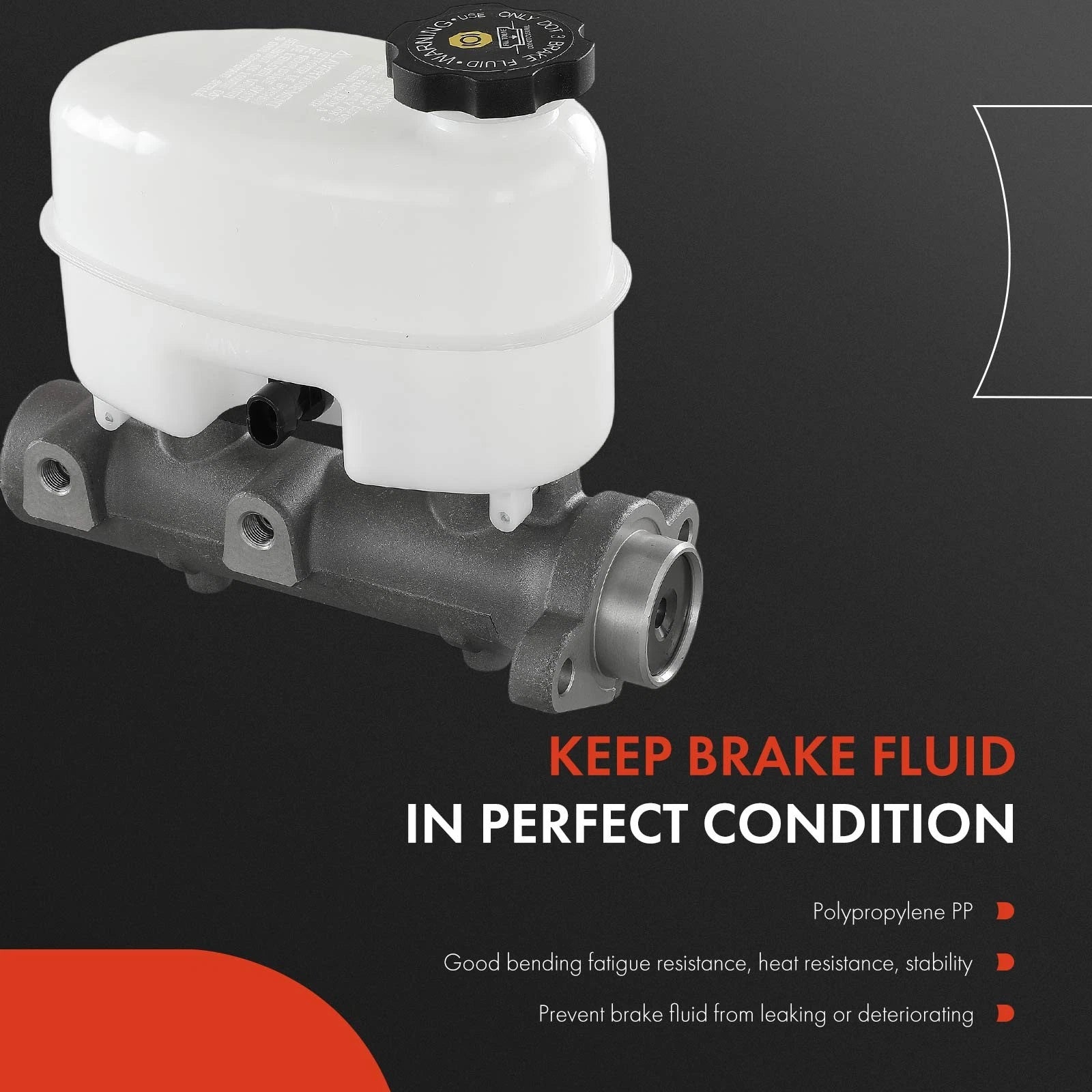 Brake Master Cylinder with Reservoir & Sensor for Silverado 2500 HD (2009-2013)