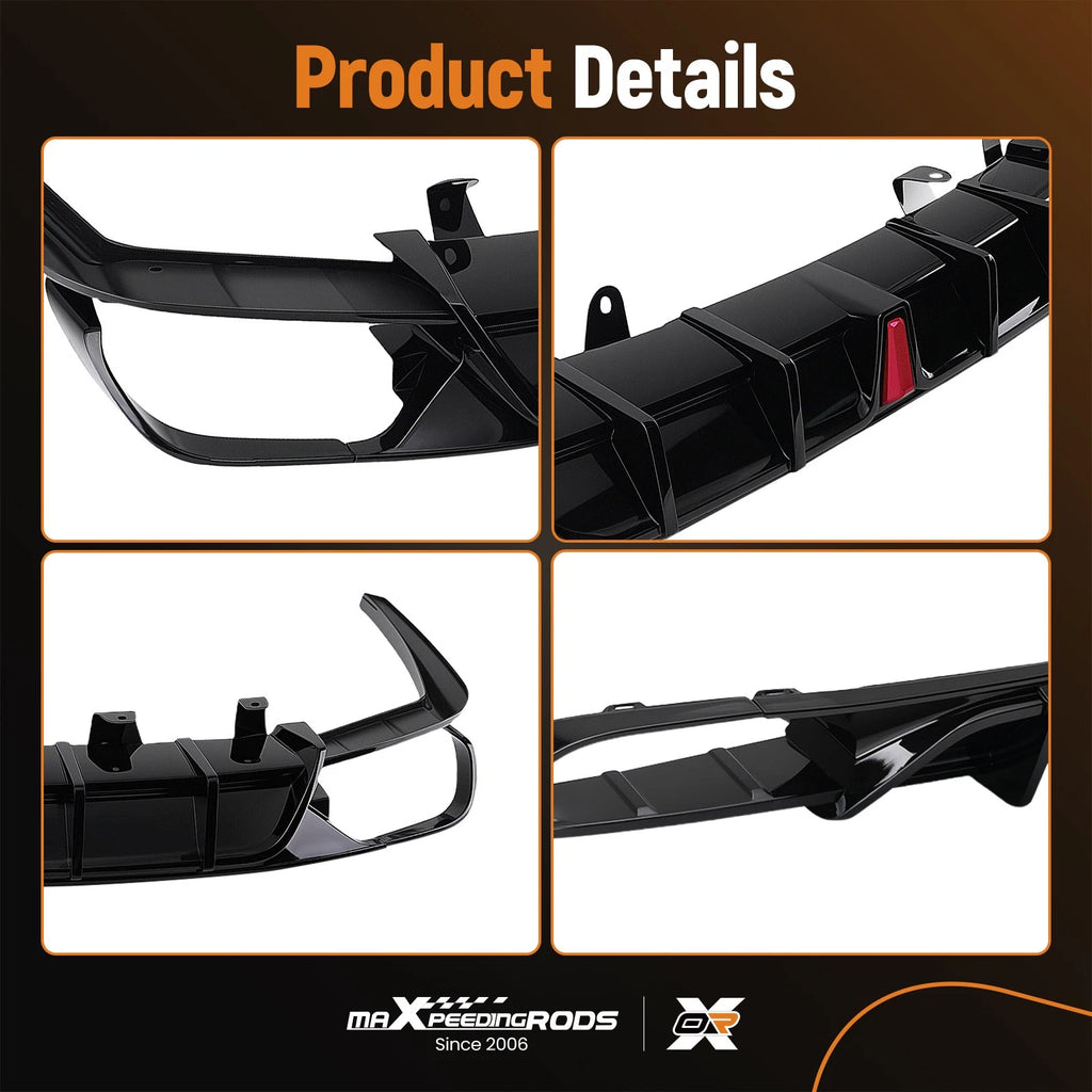 LED Rear Bumper Diffuser & Corner Apron Spat for Honda Accord (2018–2020)