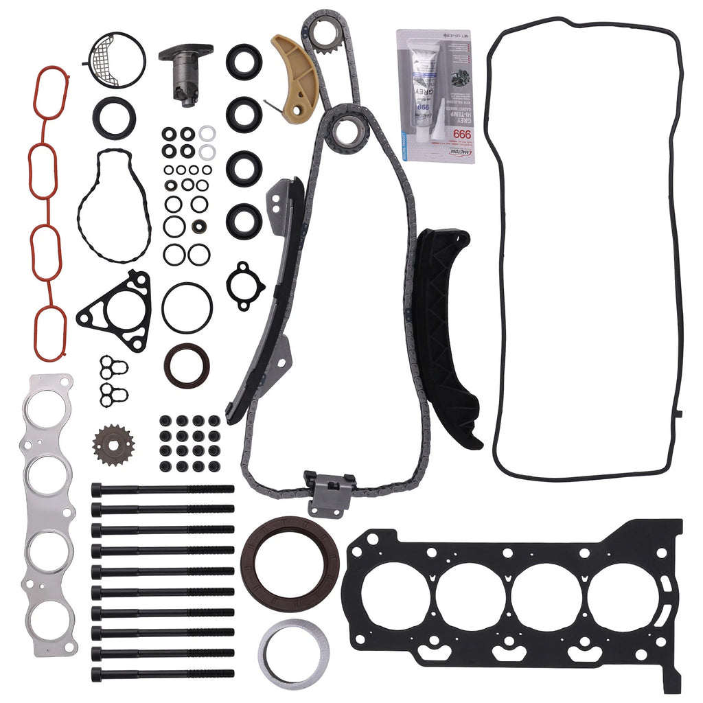 Timing Chain Kit with Head Gasket Bolts for Toyota Corolla Pontiac Vibe (2003–2008)