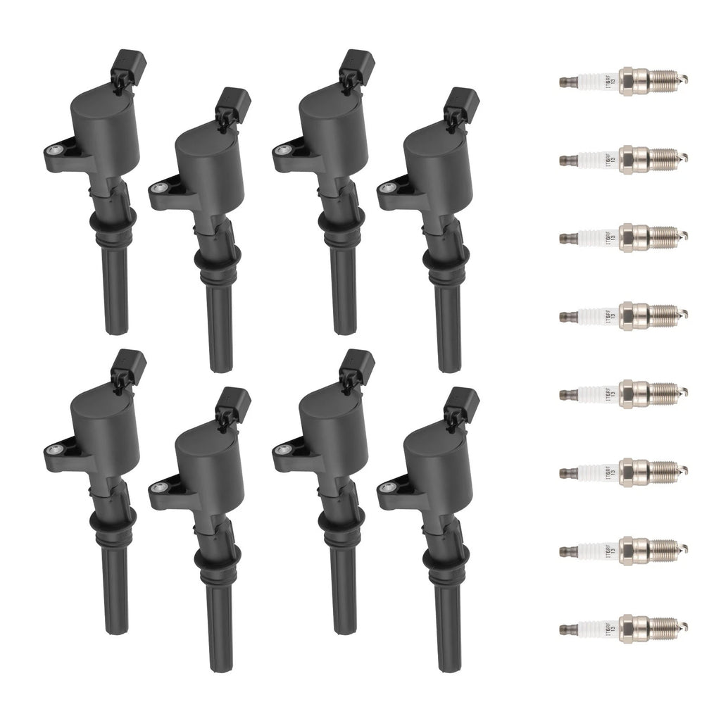 8X Ignition Coils + 8X Spark Plugs for Mercury Ford F-150 F-250 F-350 F-450 (1997–2021)