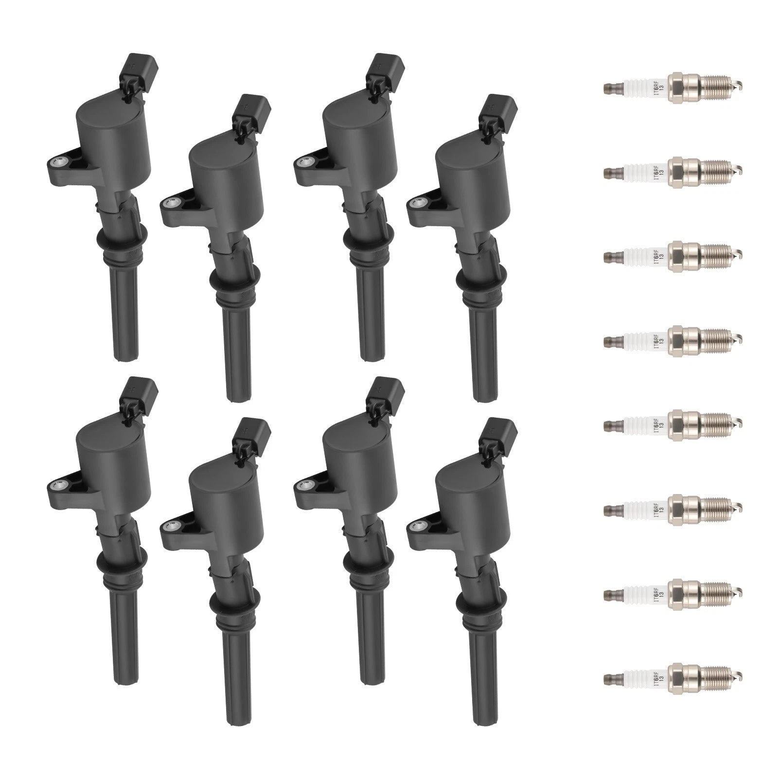8X Ignition Coils + 8X Spark Plugs for Mercury Ford F-150 F-250 F-350 F-450 (1997–2021)