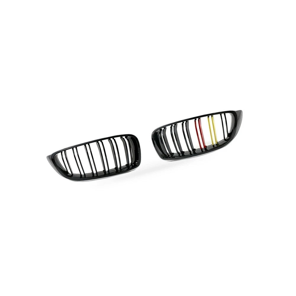 Gloss Black 2-Line Tri Grille for BMW 4 Series F32 F33 F36 M4 (2014–2016)