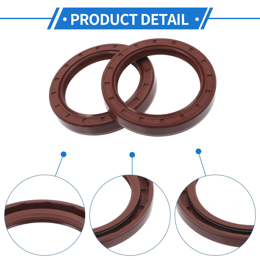 Set of 2 Oil Seal Rotary Shaft Seal FKM Rubber 60x80x12mm for Various Models