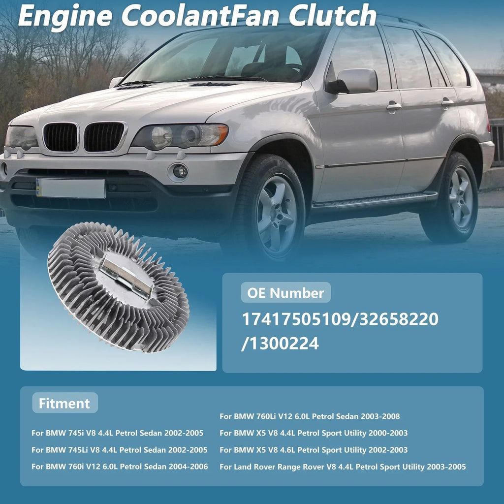 Engine Cooling Fan Clutch for BMW 745i V8 4.4L Petrol Sedan (2002-2005)
