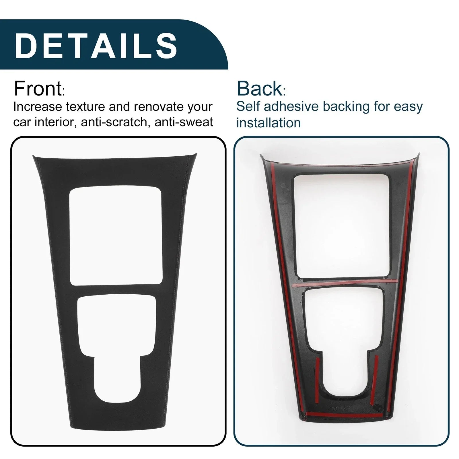 Center Console Panel Sticker for Mercedes-Benz GLA Class (2020-2021) Black Gray