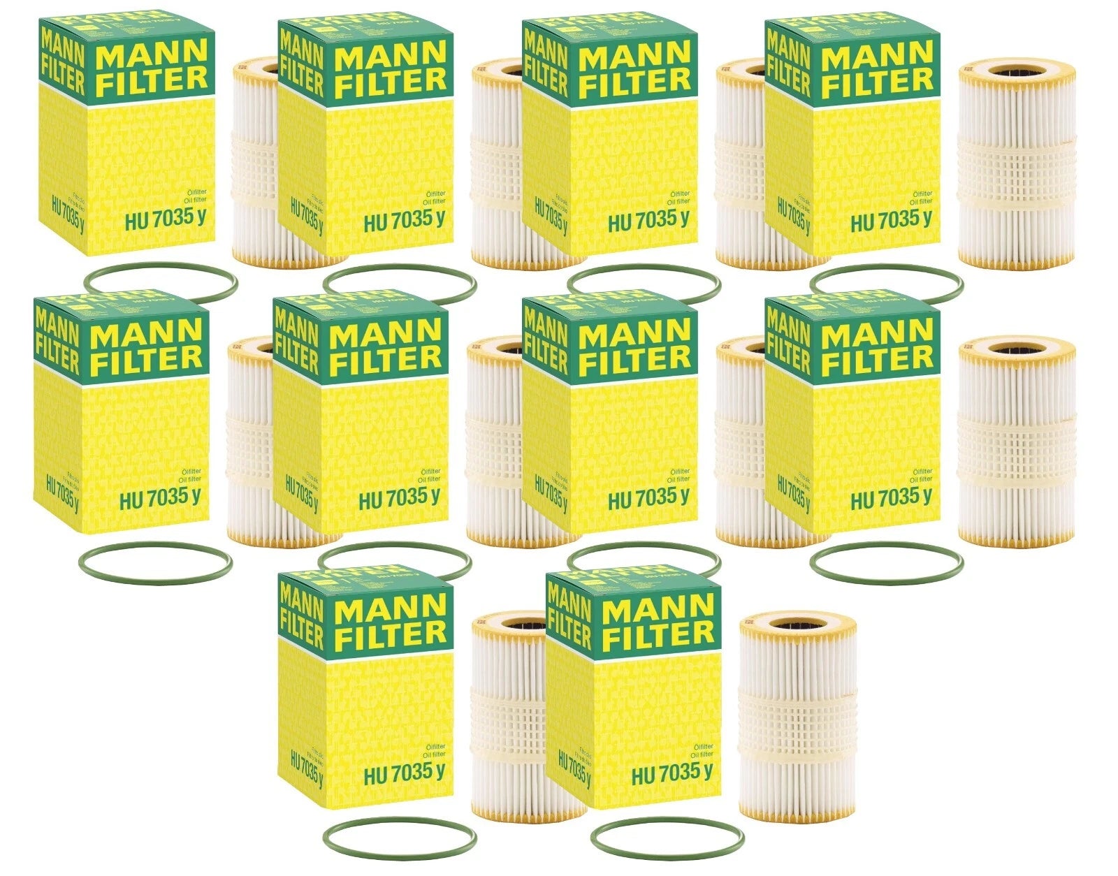 Set of 10 Engine Oil Filters HU 7035 for Audi A6 A7 A8 Quattro Q7
