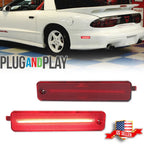 Red Lens LED Rear Bumper Side Marker Lights for Pontiac Firebird Trans AM (1993–2002)