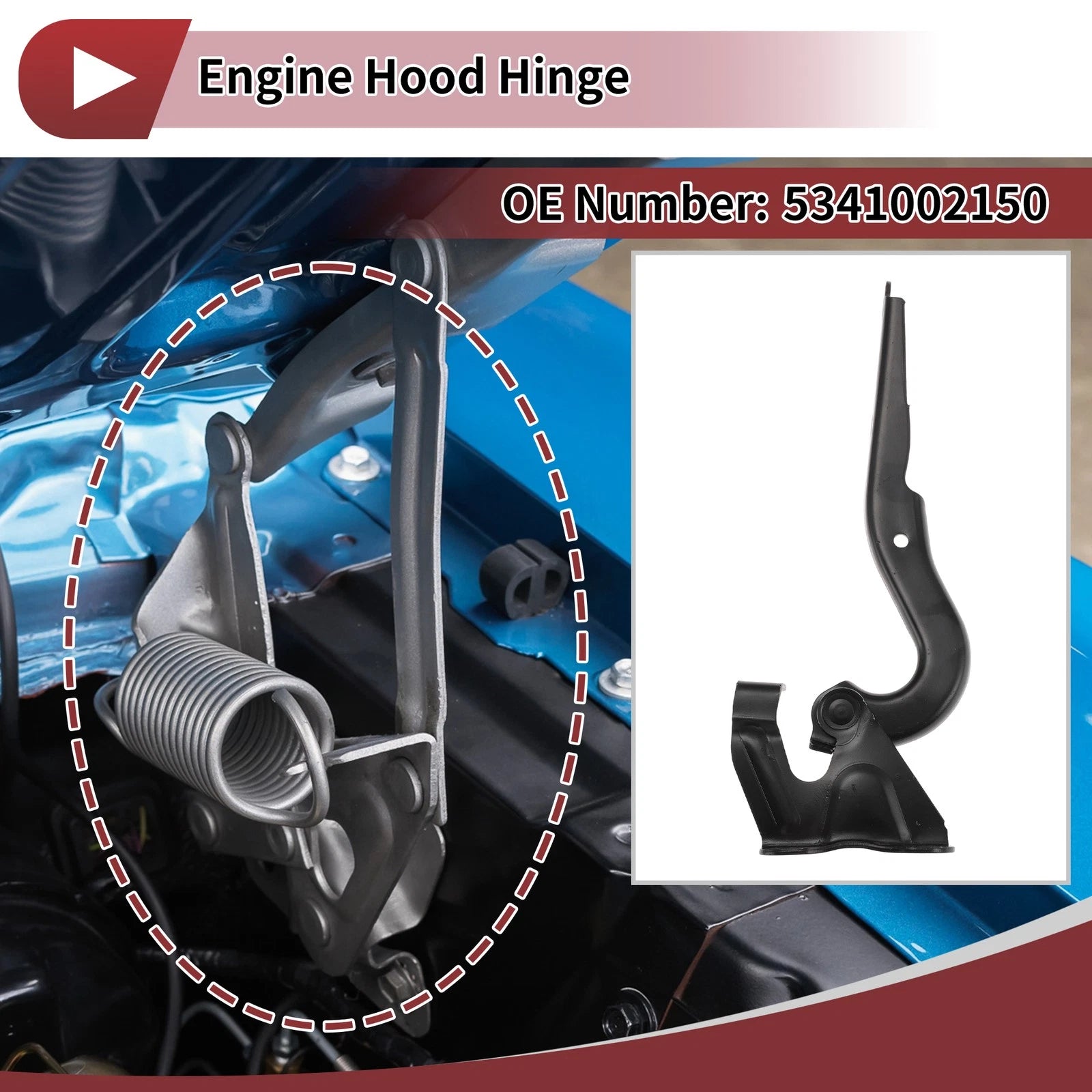 Hood Hinge for Toyota Corolla E150 (2008) Right Side 1 pcs