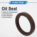 2X Oil Seal Rotary Shaft Seal FKM Rubber 55x72x10mm for Various Models