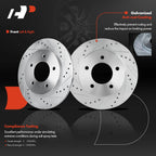 Set of 8 Front Drilled Brake Rotors, Pads & Calipers for Ford F-150 (1997–2003)