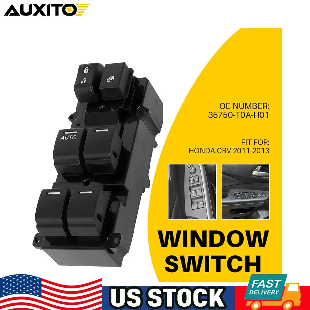 OEM Power Window Master Switch 35750-T0A-H01 for Honda CR-V (2011–2013)