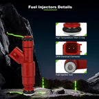 8pcs Fuel Injectors for Dodge Ram 1500 2500 3500 5.2L 5.9L (1994–2002) 0280155934