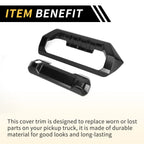 Carbon Fiber Rear Handle Frame Bezel Trim Kit for Toyota Tundra (2022–2024)
