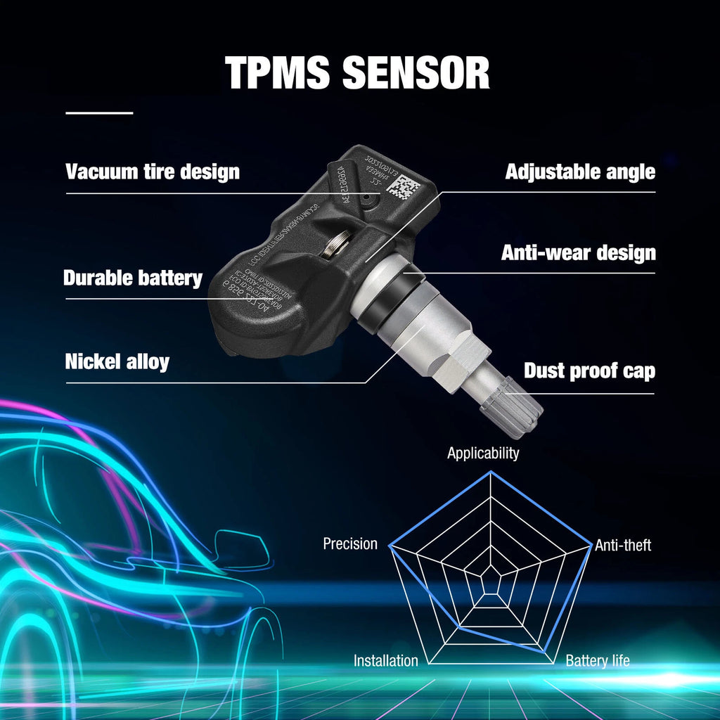 4PCS TPMS Sensor for BMW 328i xDrive (2012-2015)