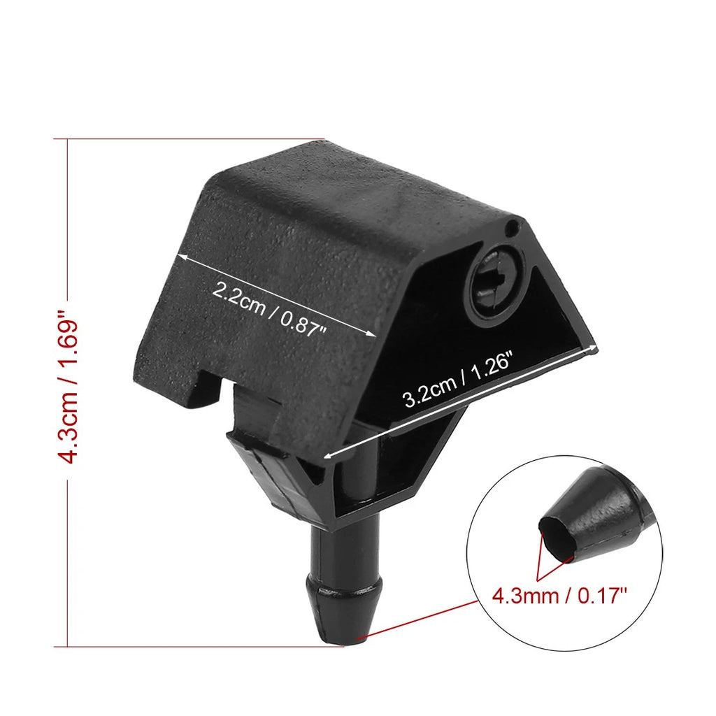 2pcs Windshield Wiper Washer Nozzle for Nissan Qashqai J10 (2007–2013) 28932-JD000