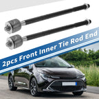 2 Pcs Front Inner Tie Rod End Links for Toyota Matrix (2003–2008) No.EV424