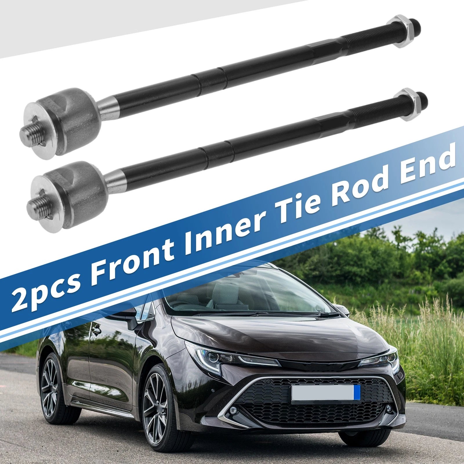 2 Pcs Front Inner Tie Rod End Links for Toyota Matrix (2003–2008) No.EV424