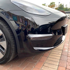 Gloss Black Front Bumper Side C Canards Covers for Tesla Model Y (2020–2024)