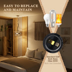 3-Light LED Pendant Light Fixture for Boho Rattan Style
