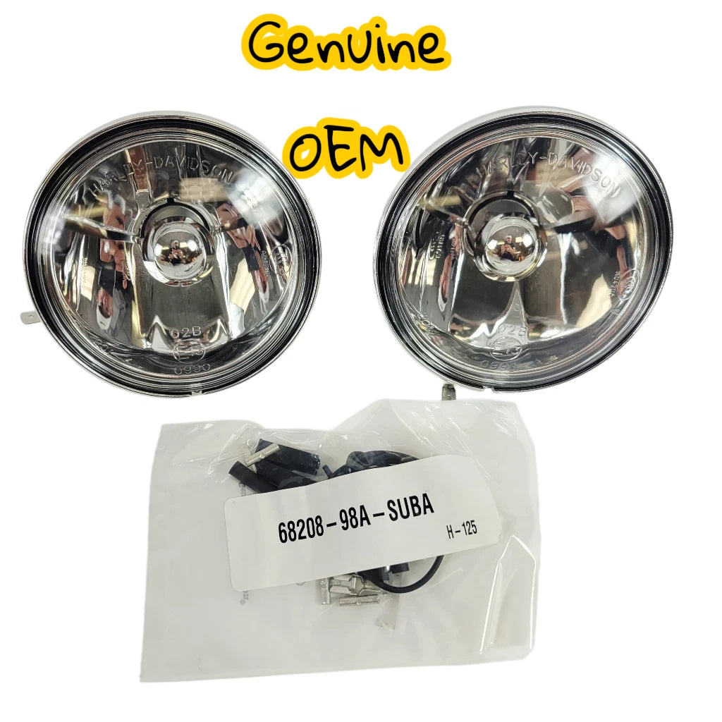 2X Auxiliary Lamp Bulb Kit for Harley Davidson (68208-98A)