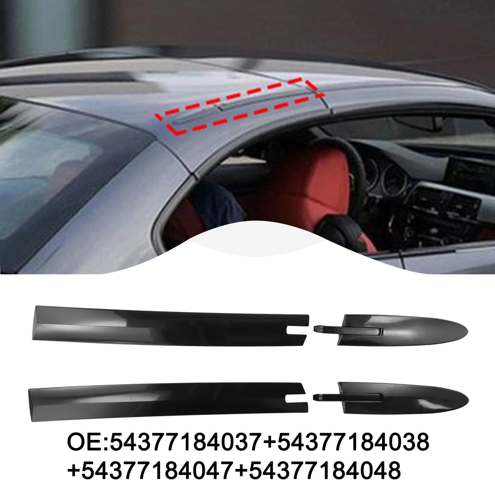 Set of 4 Top Hinge Cover Replacement for BMW M3 335i E93 F33 (2007–2013)