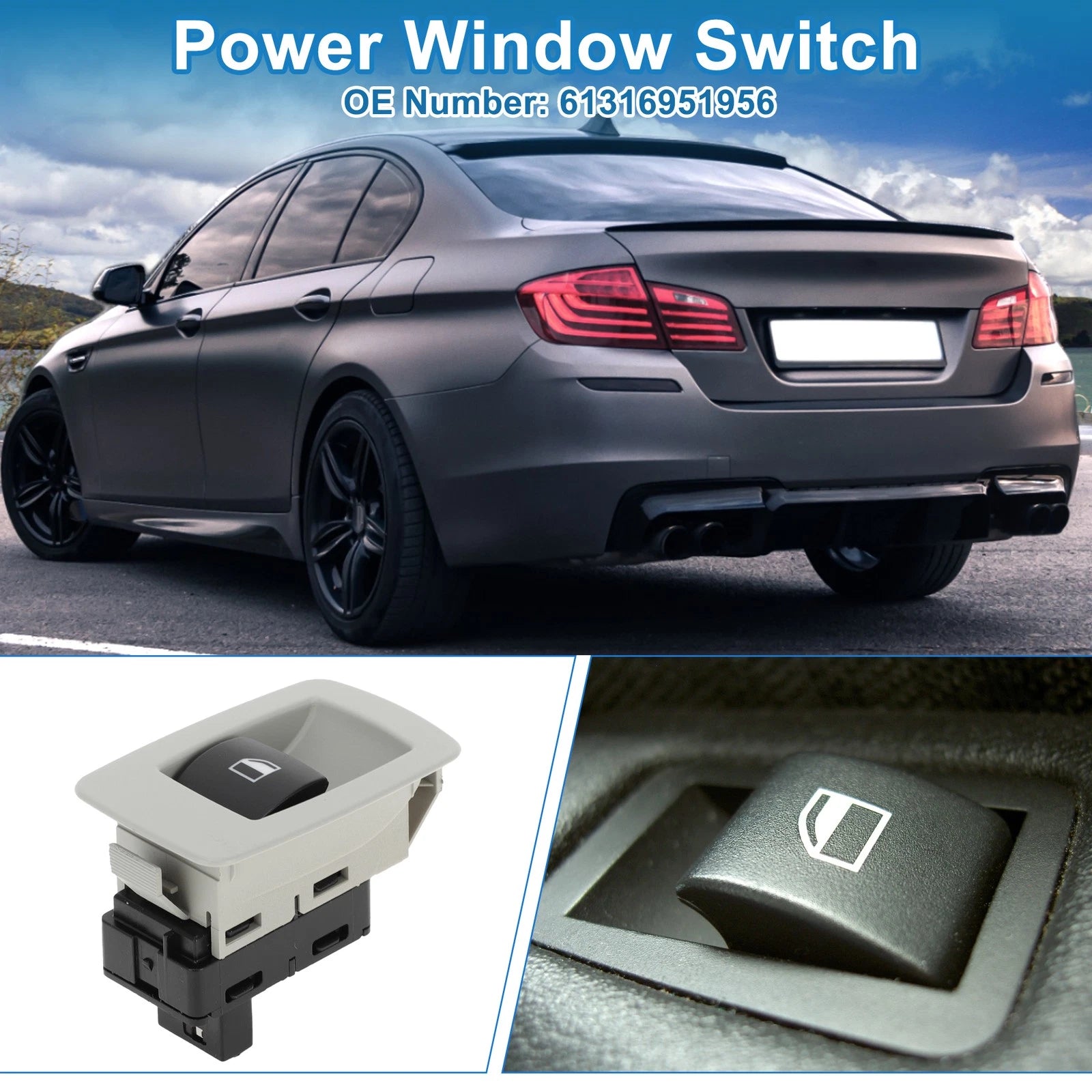 Power Window Switch for BMW 525i (2004–2005) No. 61316951956