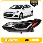 Left Driver Side Headlight Assembly for Chevy Cruze (2016–2019) LED DRL