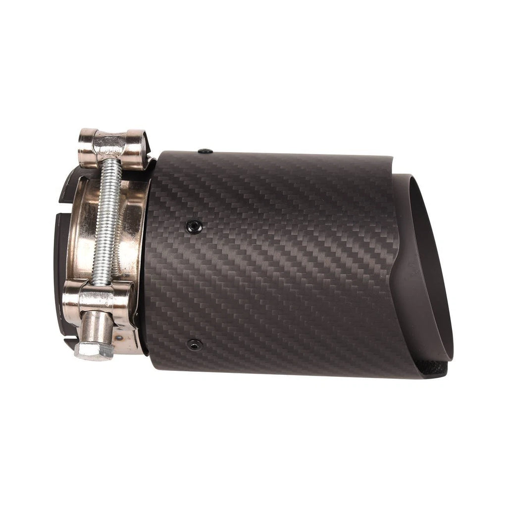 Exhaust Muffler Tip for Universal Fit (70mm In, 89mm Out, Carbon Fiber)