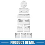 10 x Car Window Switch Button Covers for Honda Accord (2018-Present) Silver Tone