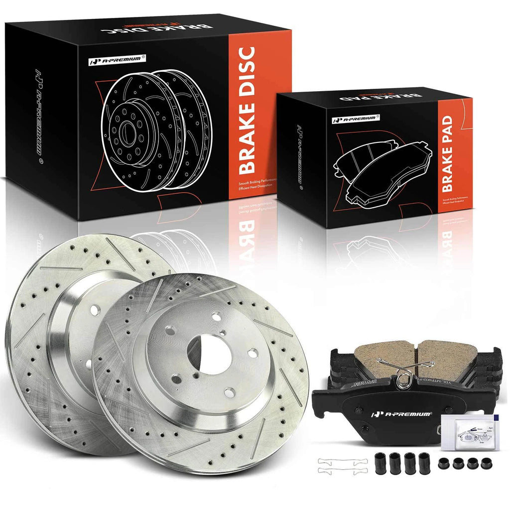 Rear Side Drilled Brake Rotor & Ceramic Pad for Subaru Forester (2019)