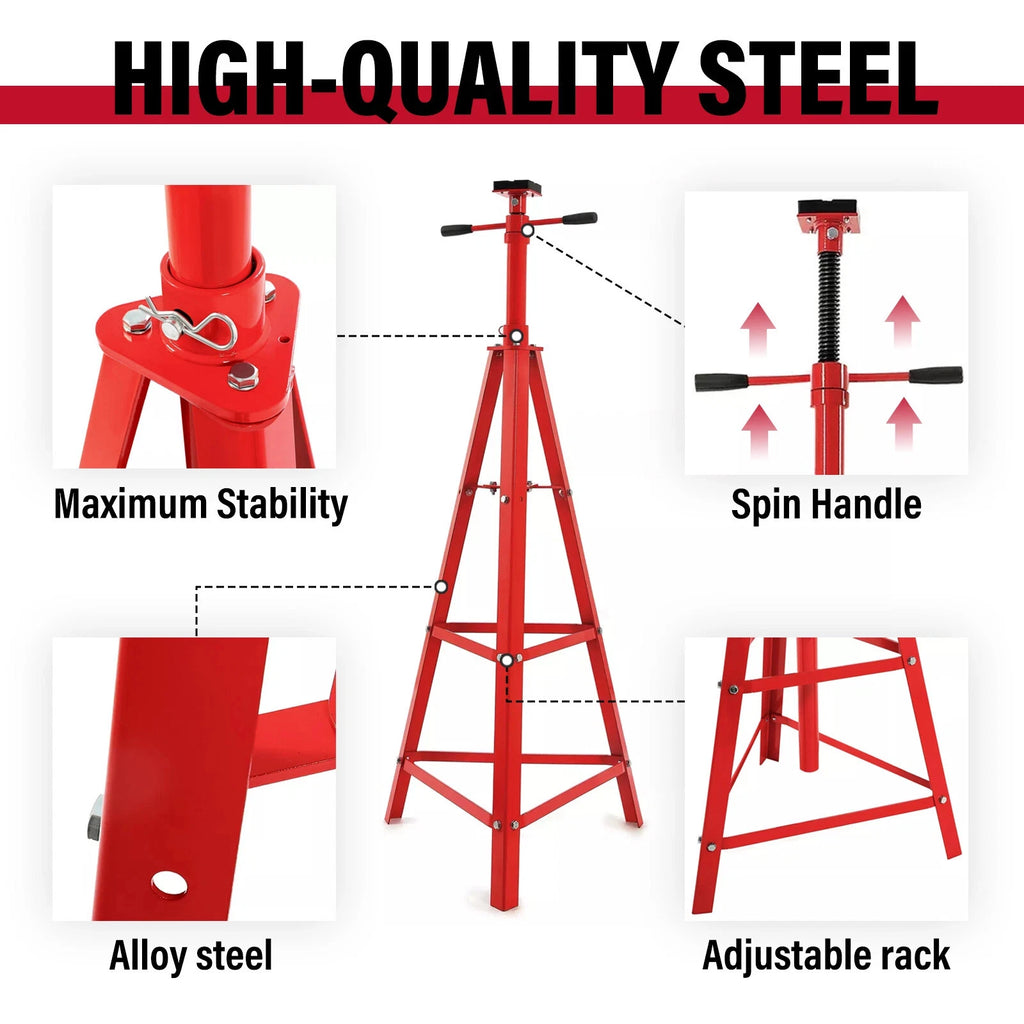 4000 lbs Tripod Under Hoist Jack Lift Support Stand Chassis Stabilizer
