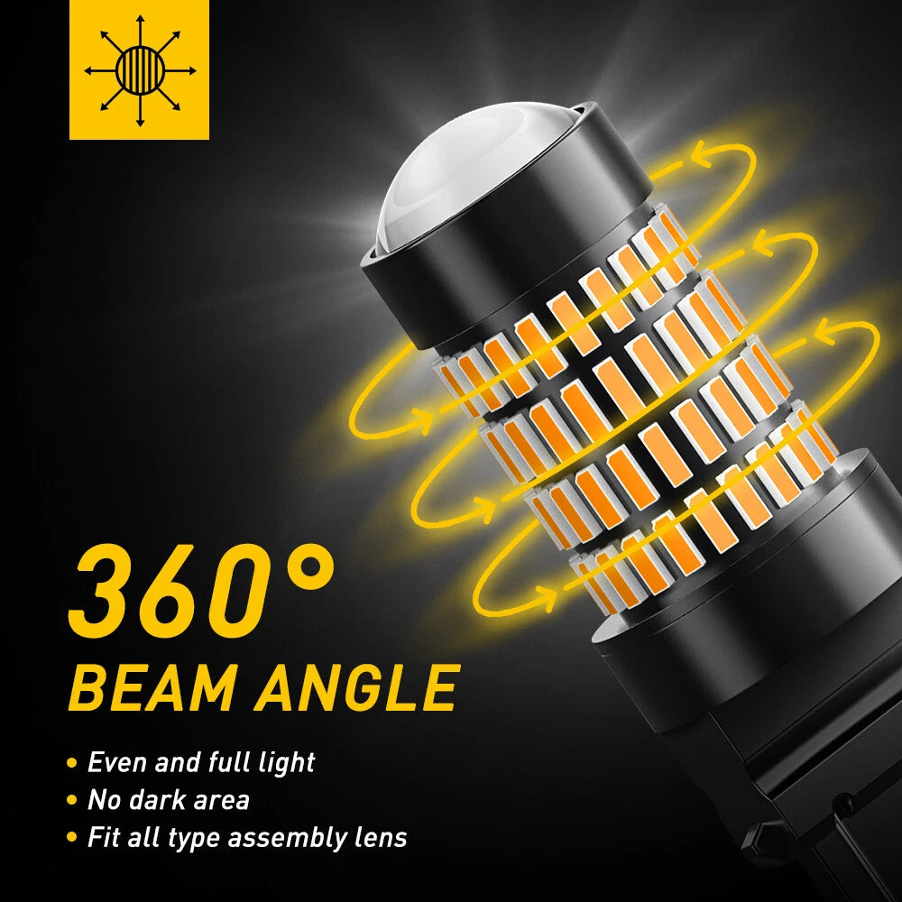 2X Amber LED Turn Signal Parking Marker Light Bulb for Make Model