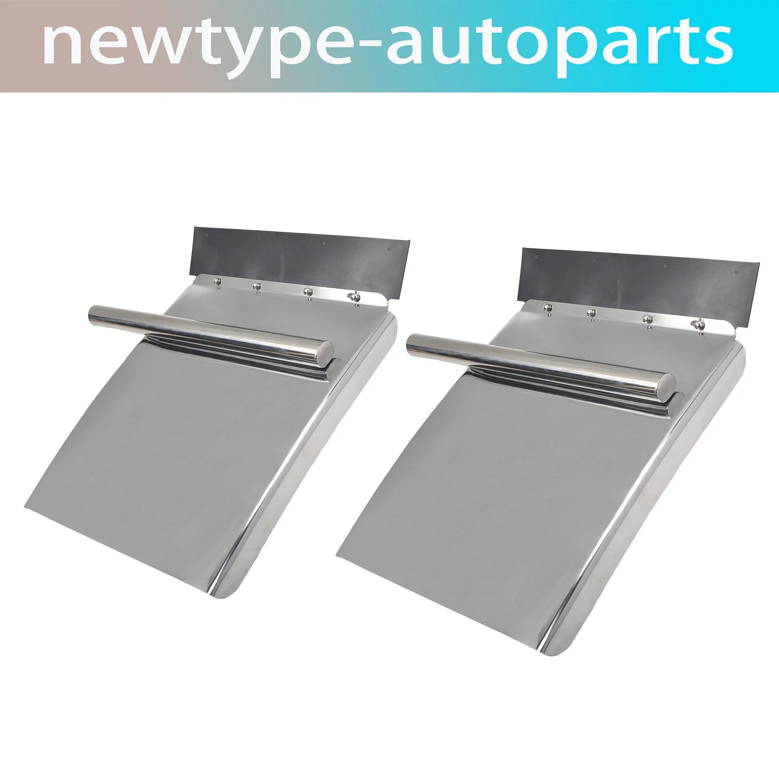 1 Pair Mud Flaps for Quarter Fender (24"x 27") with Stainless Steel Bracket